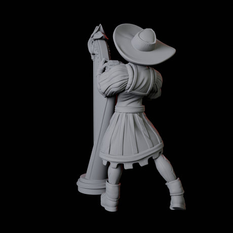 Harp Musician Miniature for Dungeons and Dragons, Pathfinder or other TTRPGs
