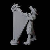 Harp Musician Miniature for Dungeons and Dragons, Pathfinder or other TTRPGs