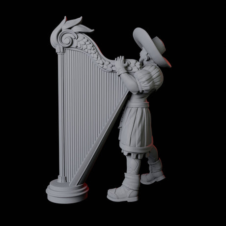 Harp Musician Miniature for Dungeons and Dragons, Pathfinder or other TTRPGs