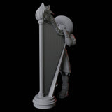 Harp Musician Miniature for Dungeons and Dragons, Pathfinder or other TTRPGs