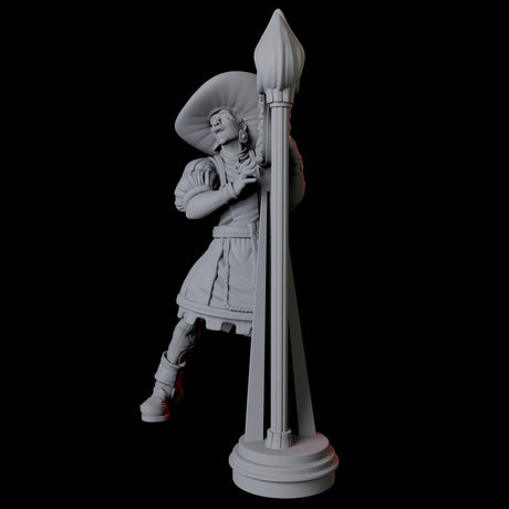 Harp Musician Miniature for Dungeons and Dragons, Pathfinder or other TTRPGs