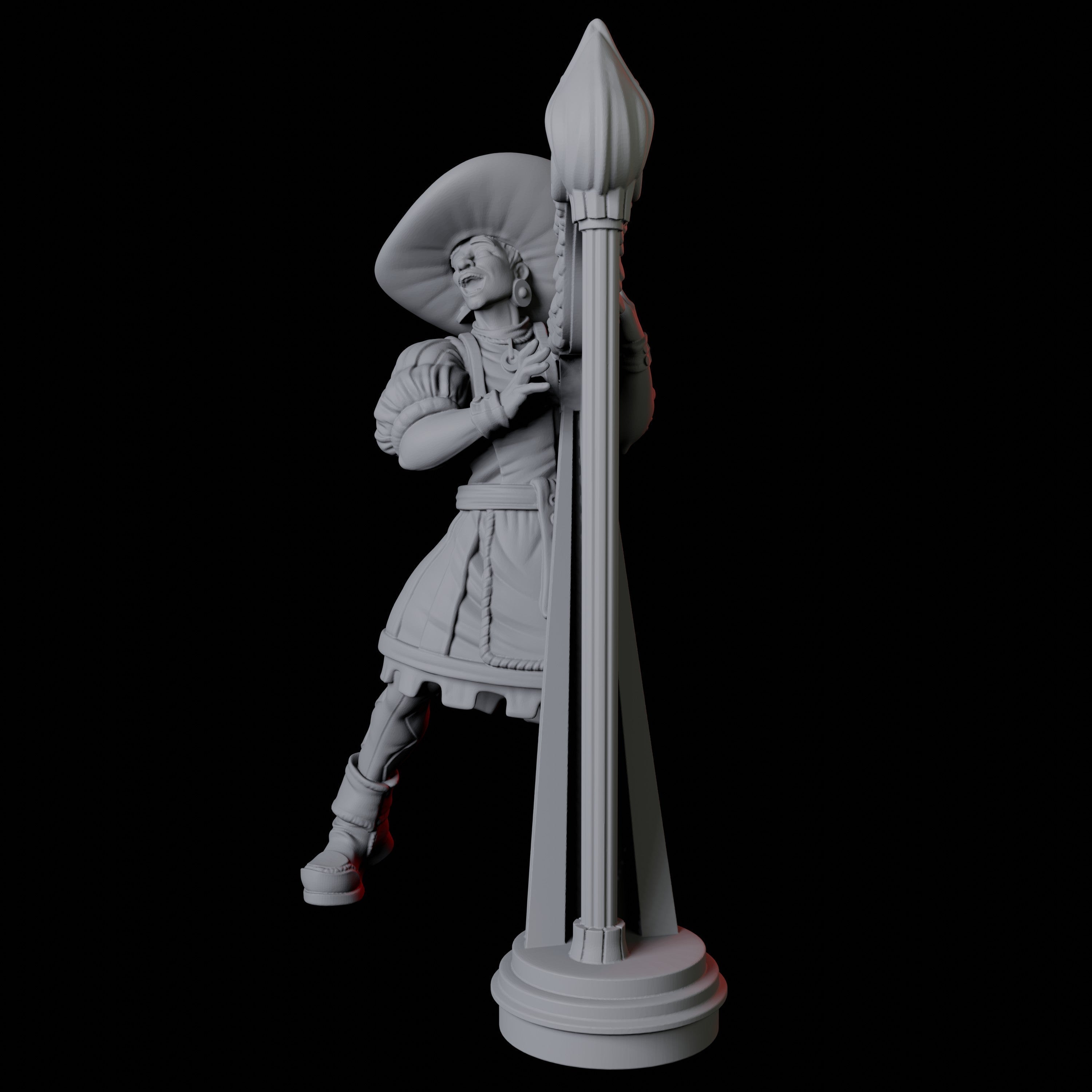 Harp Musician Miniature for Dungeons and Dragons