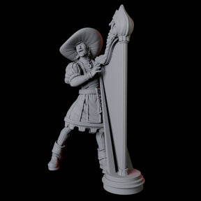 Harp Musician Miniature for Dungeons and Dragons, Pathfinder or other TTRPGs