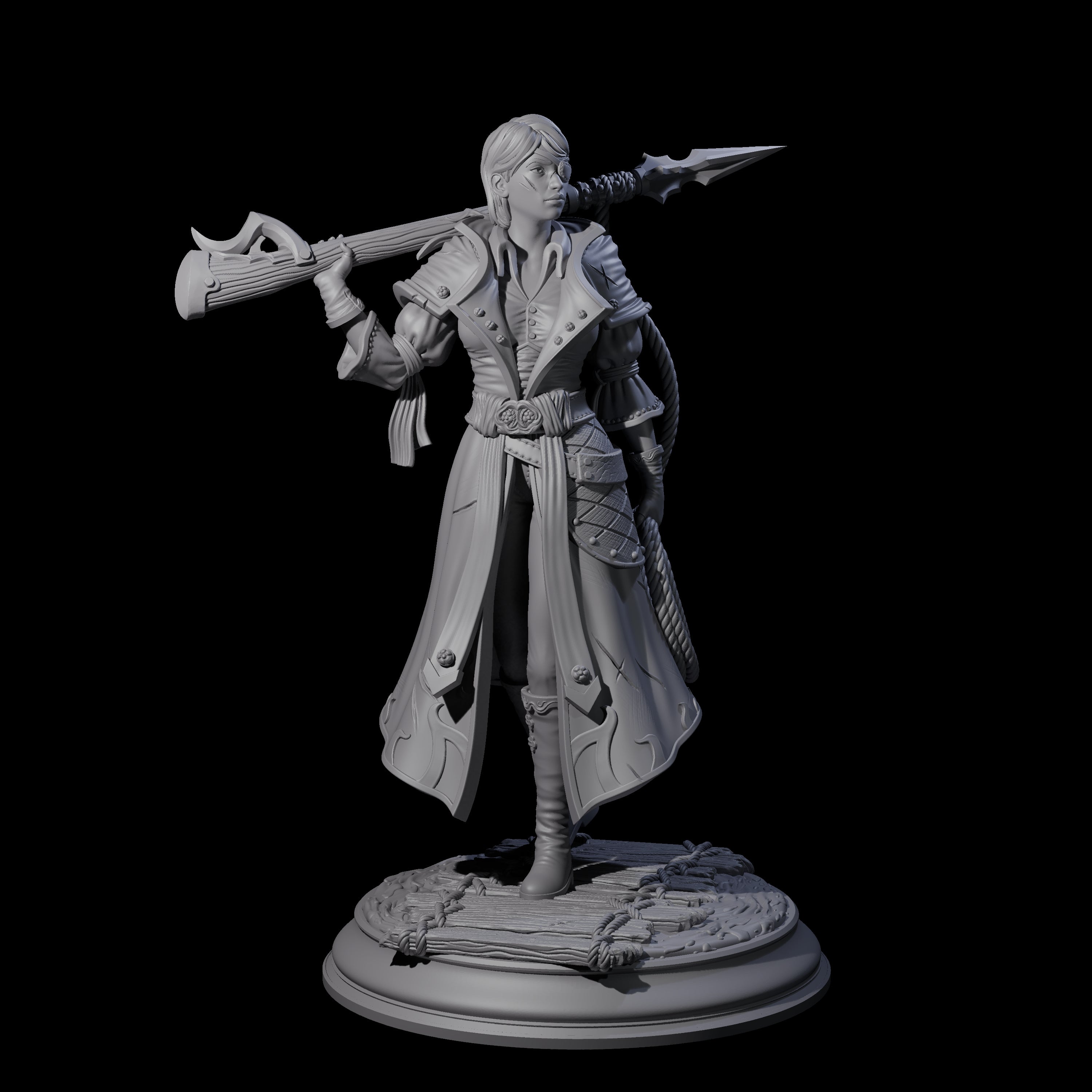 Harpoon Sharpshooter Miniature for Dungeons and Dragons, Pathfinder or other TTRPGs
