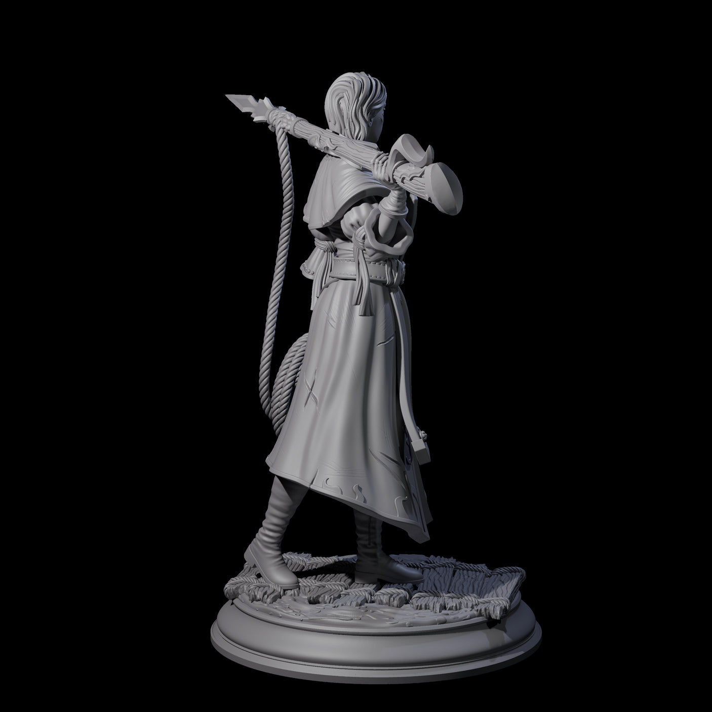 Harpoon Sharpshooter Miniature for Dungeons and Dragons, Pathfinder or other TTRPGs