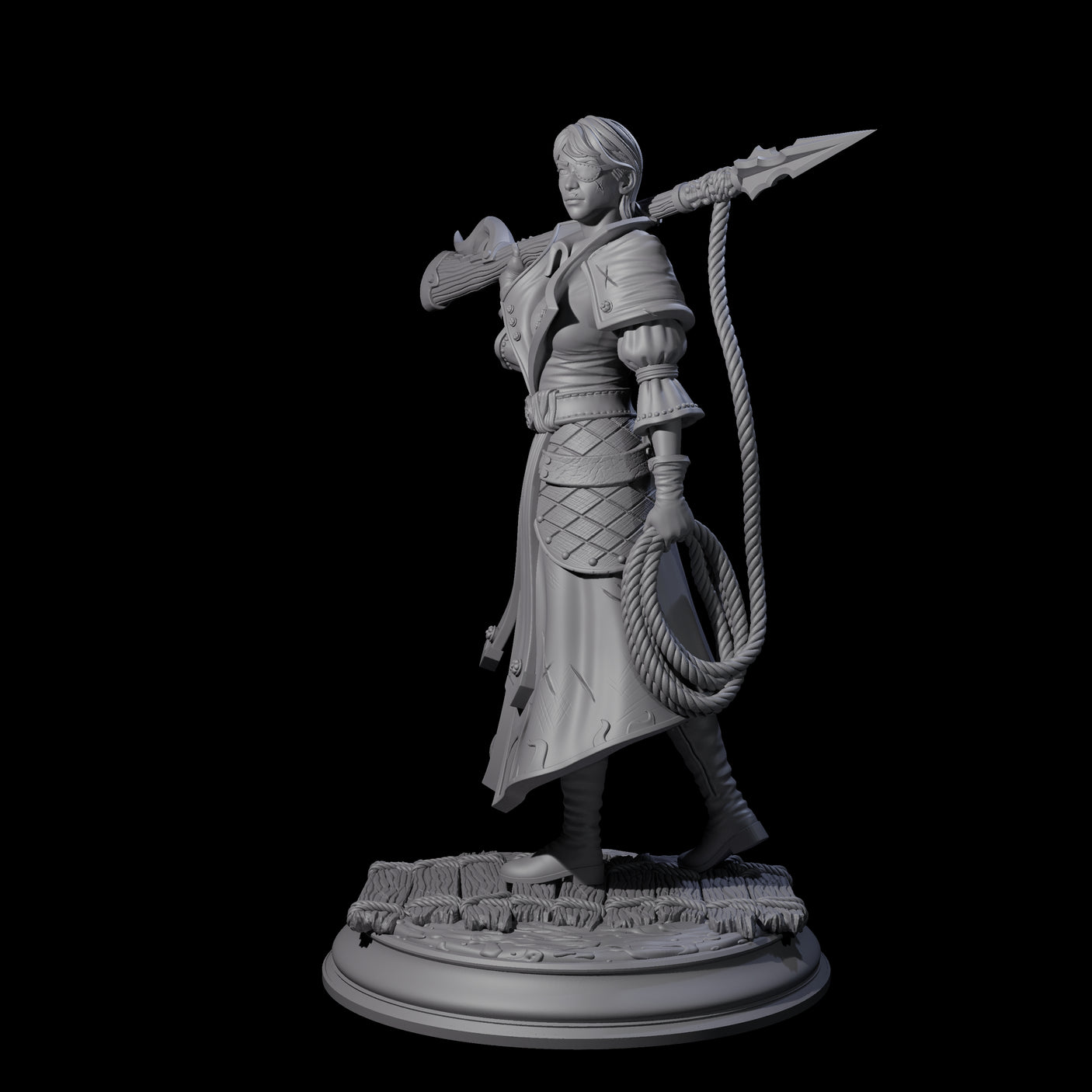 Harpoon Sharpshooter Miniature for Dungeons and Dragons, Pathfinder or other TTRPGs
