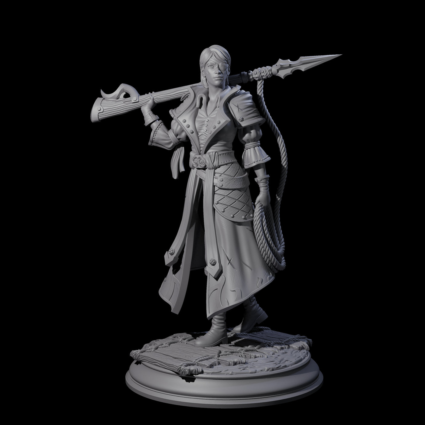 Harpoon Sharpshooter Miniature for Dungeons and Dragons, Pathfinder or other TTRPGs