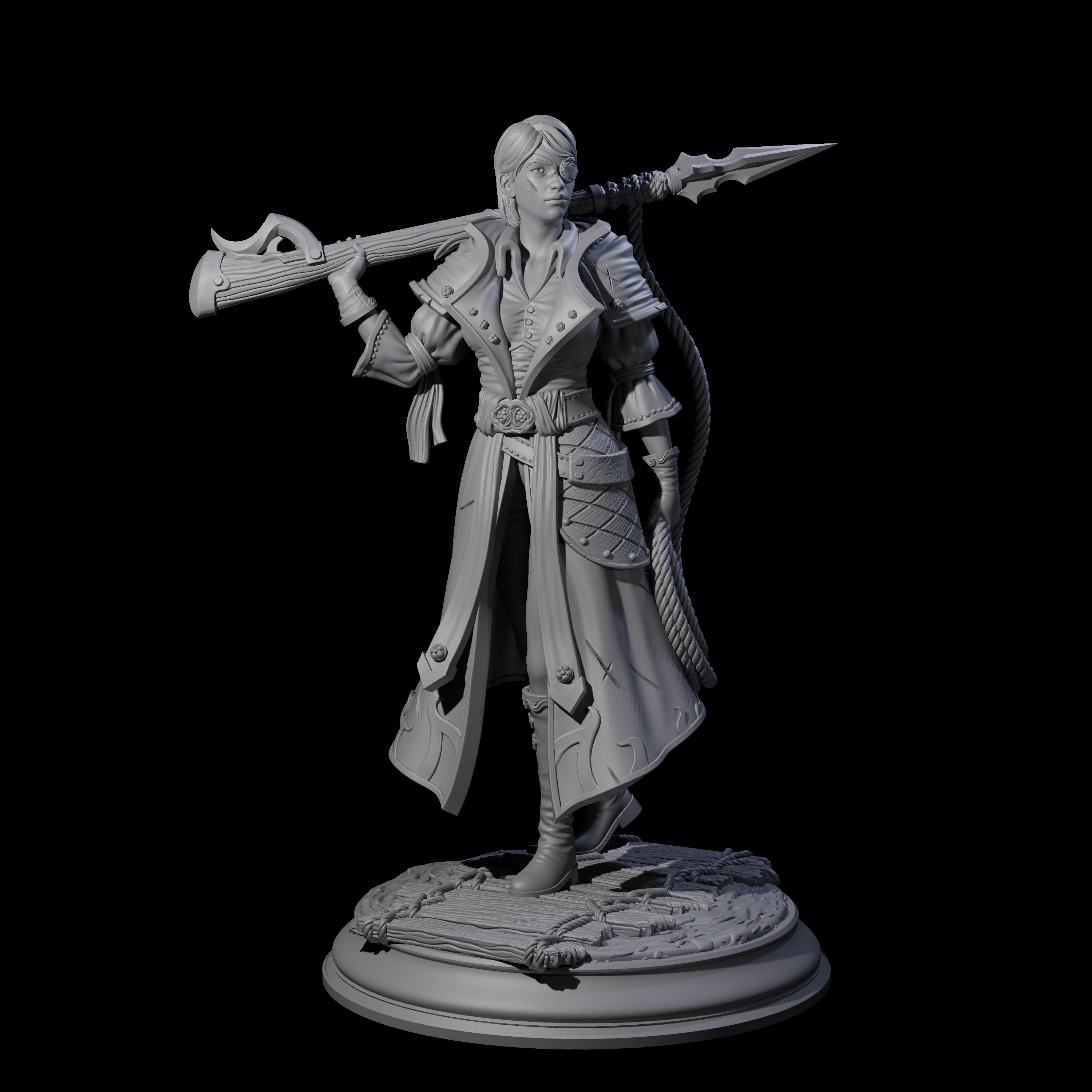 Harpoon Sharpshooter Miniature for Dungeons and Dragons, Pathfinder or other TTRPGs