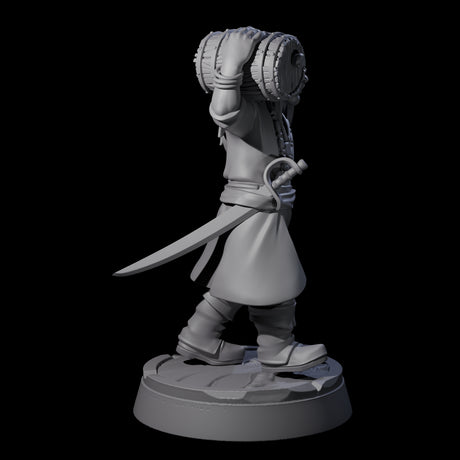 Hauling Human Sailor Miniature for Dungeons and Dragons, Pathfinder or other TTRPGs