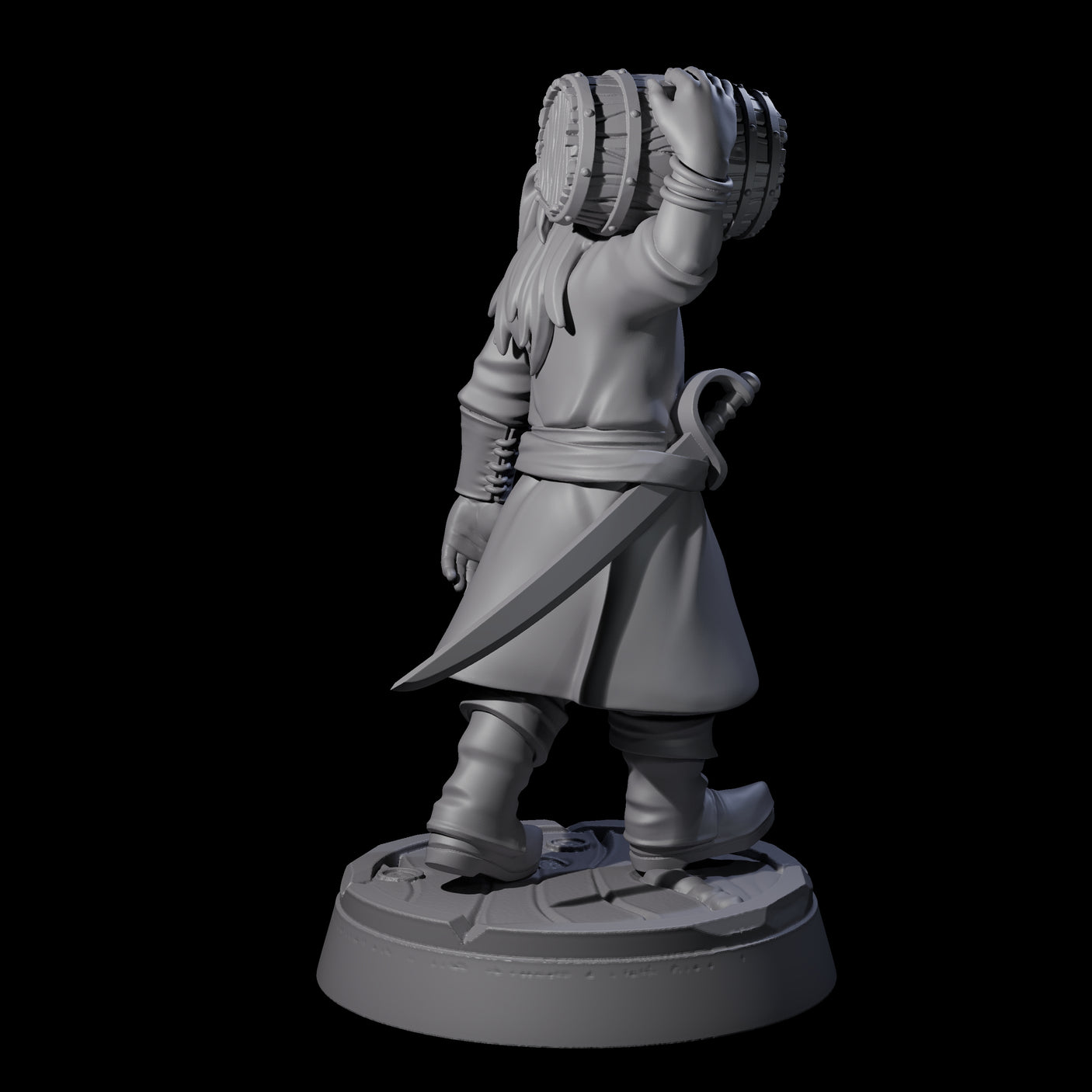 Hauling Human Sailor Miniature for Dungeons and Dragons, Pathfinder or other TTRPGs
