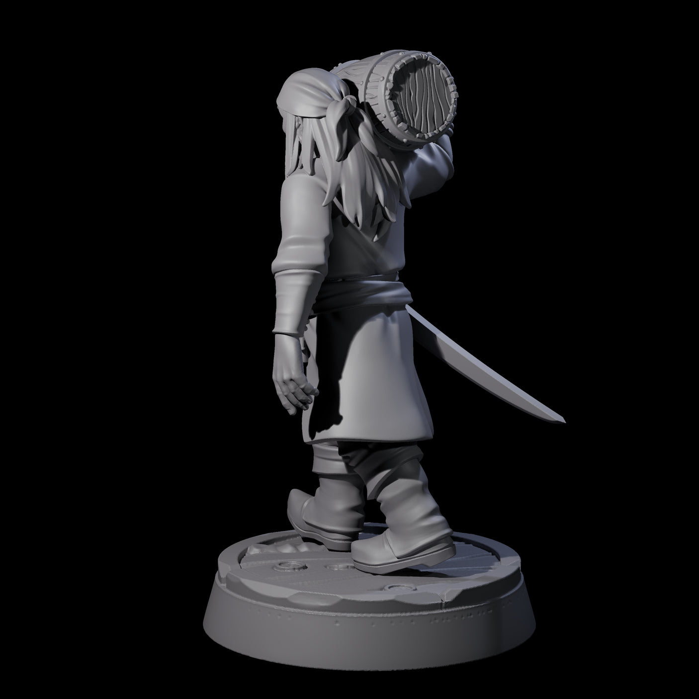 Hauling Human Sailor Miniature for Dungeons and Dragons, Pathfinder or other TTRPGs