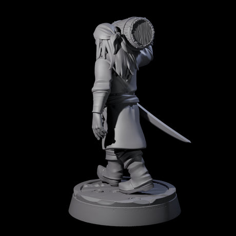 Hauling Human Sailor Miniature for Dungeons and Dragons, Pathfinder or other TTRPGs