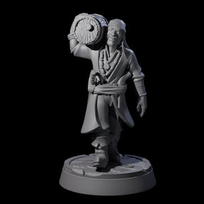 Hauling Human Sailor Miniature for Dungeons and Dragons, Pathfinder or other TTRPGs