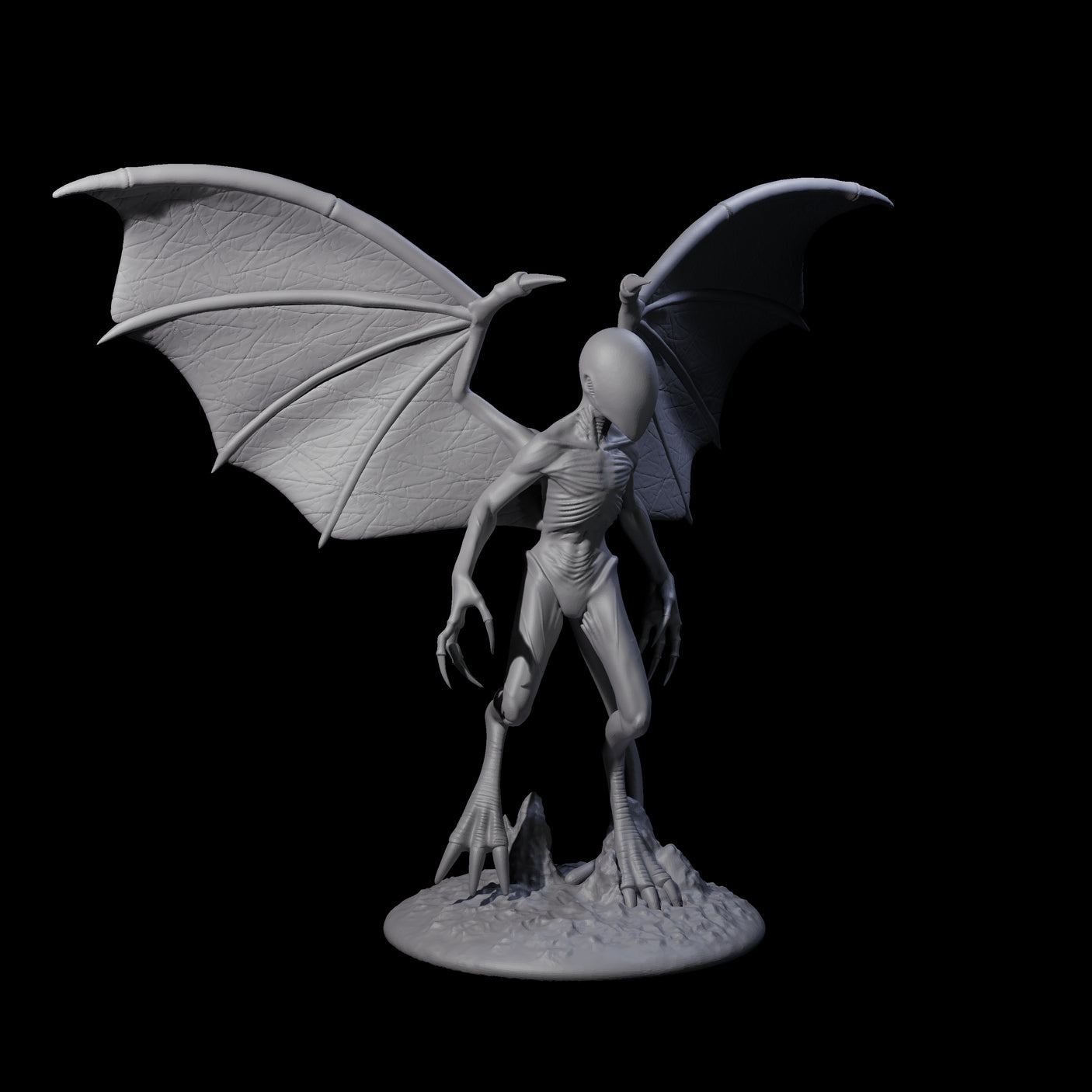 Haunting Nightgaunt A Miniature for Dungeons and Dragons, Pathfinder or other TTRPGs
