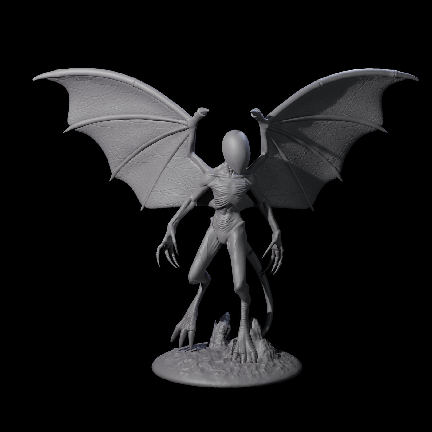 Haunting Nightgaunt A Miniature for Dungeons and Dragons, Pathfinder or other TTRPGs