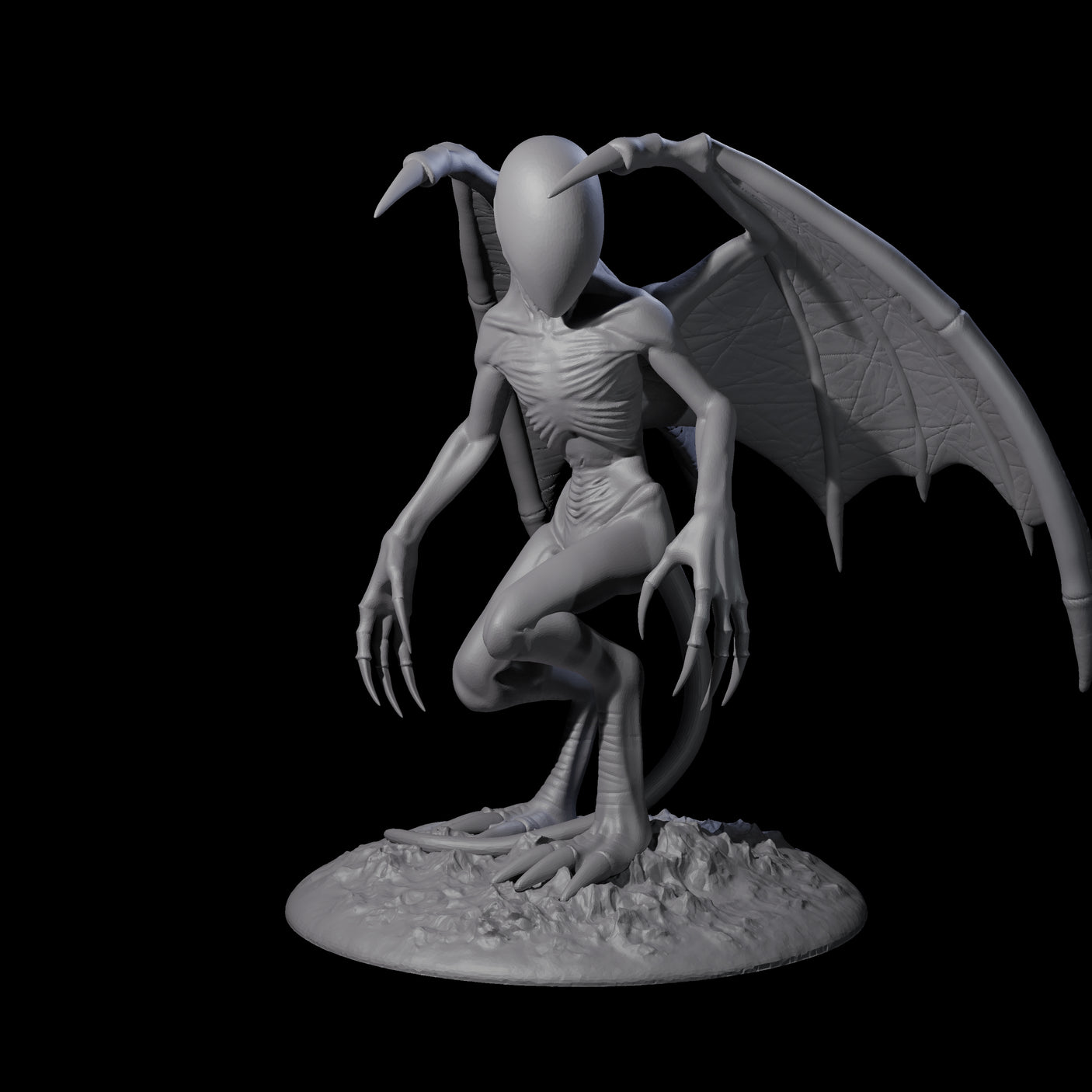 Haunting Nightgaunt C Miniature for Dungeons and Dragons, Pathfinder or other TTRPGs