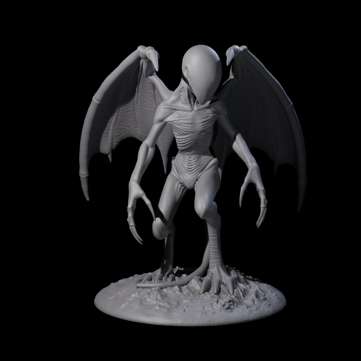 Haunting Nightgaunt C Miniature for Dungeons and Dragons, Pathfinder or other TTRPGs