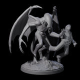 Haunting Nightgaunt with Victim Miniature for Dungeons and Dragons, Pathfinder or other TTRPGs