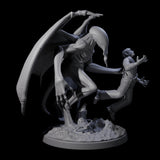 Haunting Nightgaunt with Victim Miniature for Dungeons and Dragons, Pathfinder or other TTRPGs