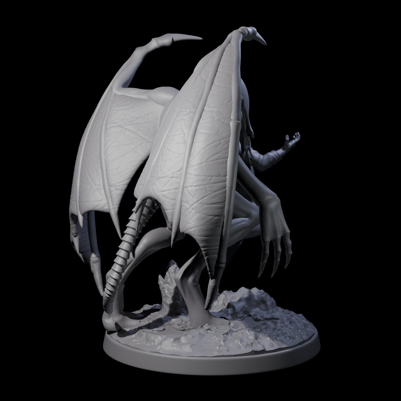 Haunting Nightgaunt with Victim Miniature for Dungeons and Dragons, Pathfinder or other TTRPGs