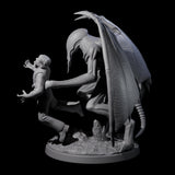 Haunting Nightgaunt with Victim Miniature for Dungeons and Dragons, Pathfinder or other TTRPGs