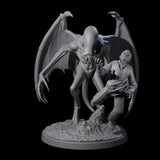 Haunting Nightgaunt with Victim Miniature for Dungeons and Dragons, Pathfinder or other TTRPGs