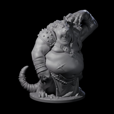 Head Scratching Ratfolk Mutant Miniature for Dungeons and Dragons, Pathfinder or other TTRPGs