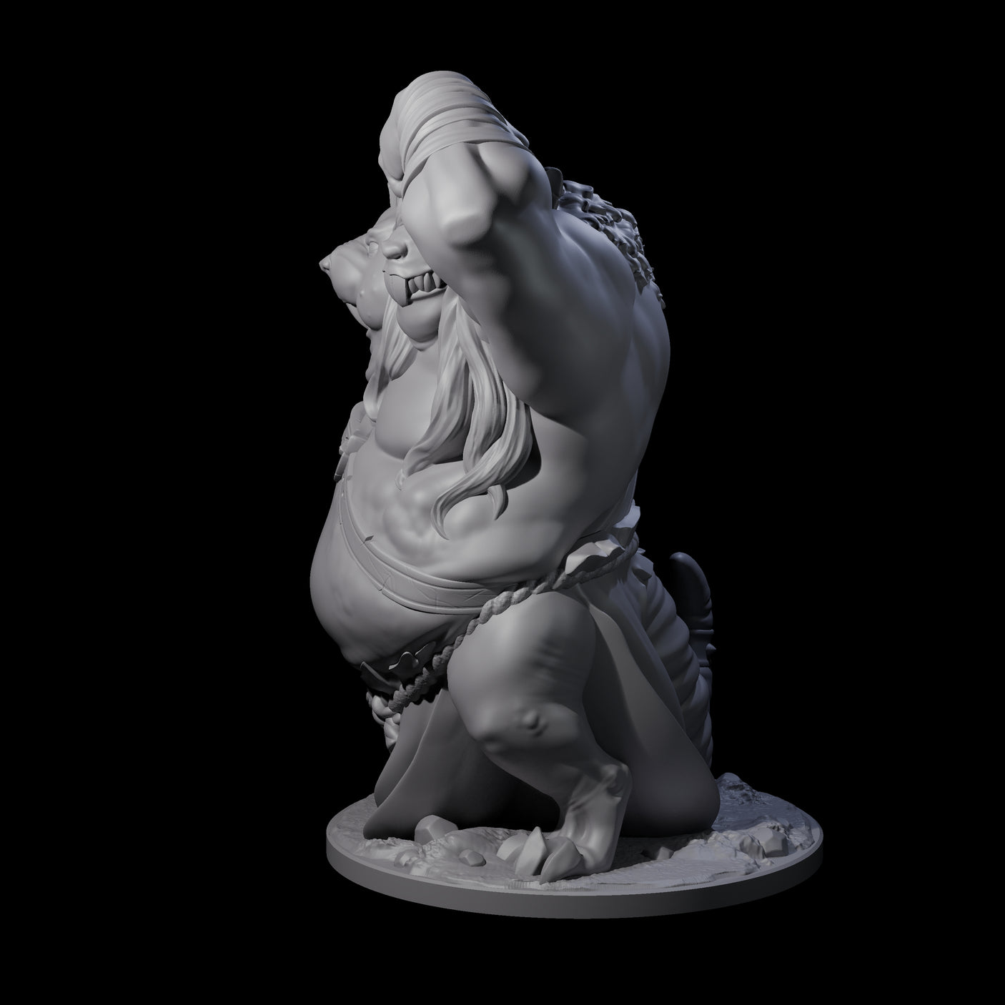 Head Scratching Ratfolk Mutant Miniature for Dungeons and Dragons, Pathfinder or other TTRPGs