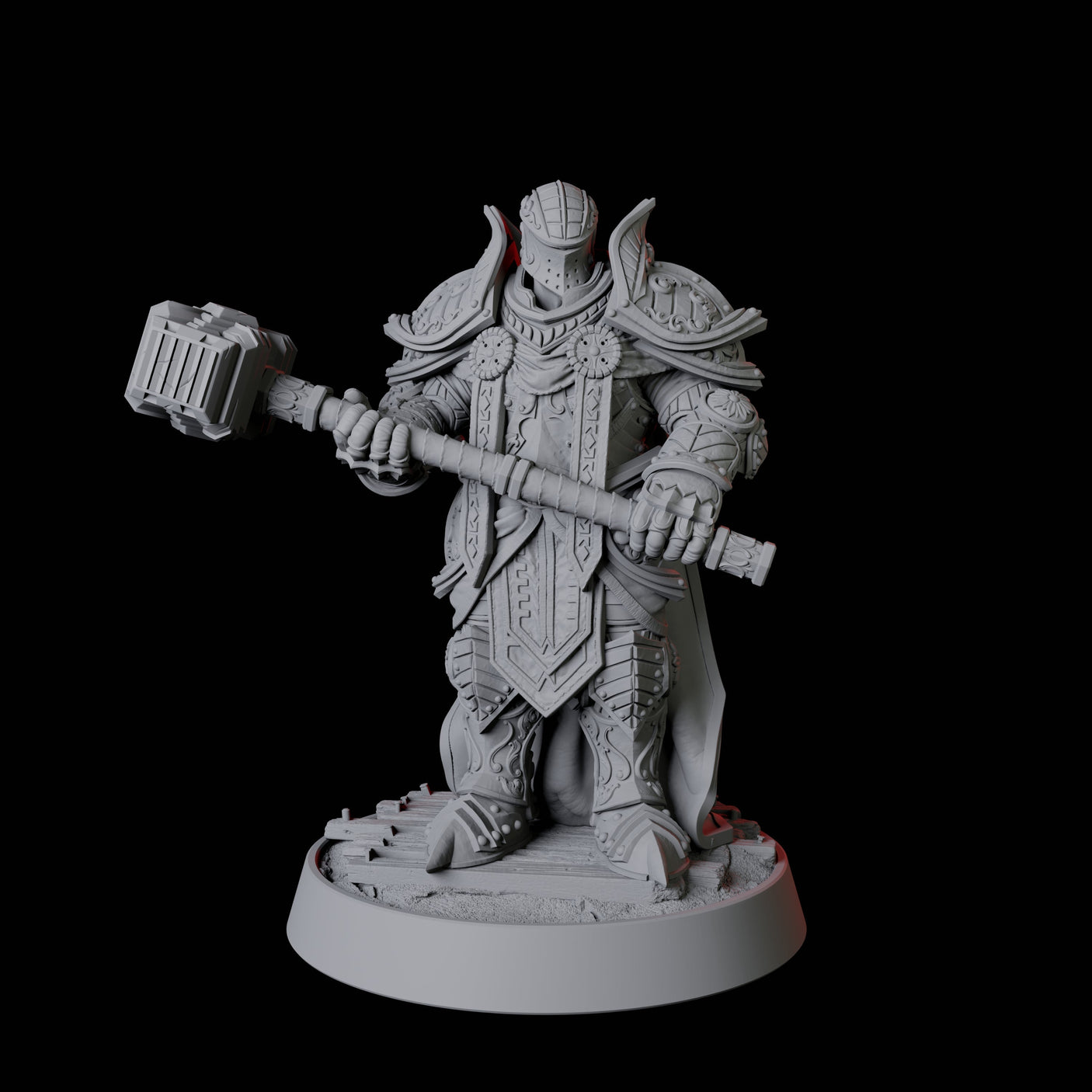 Heavy Armour Paladin Miniature for Dungeons and Dragons, Pathfinder or other TTRPGs
