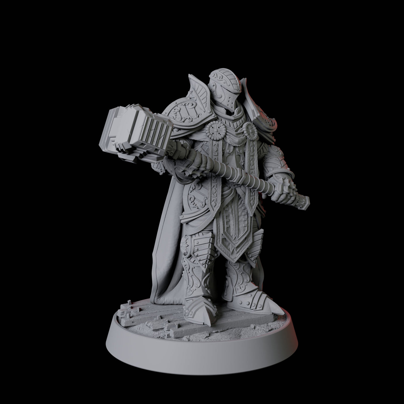 Heavy Armour Paladin Miniature for Dungeons and Dragons, Pathfinder or other TTRPGs