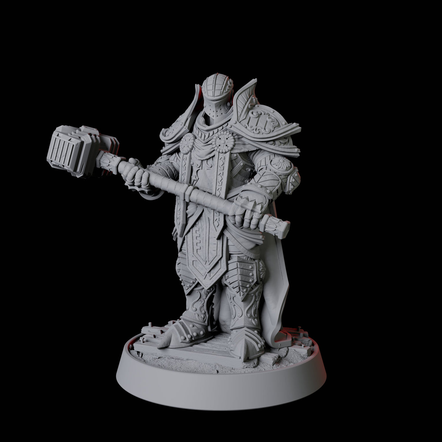 Heavy Armour Paladin Miniature for Dungeons and Dragons, Pathfinder or other TTRPGs