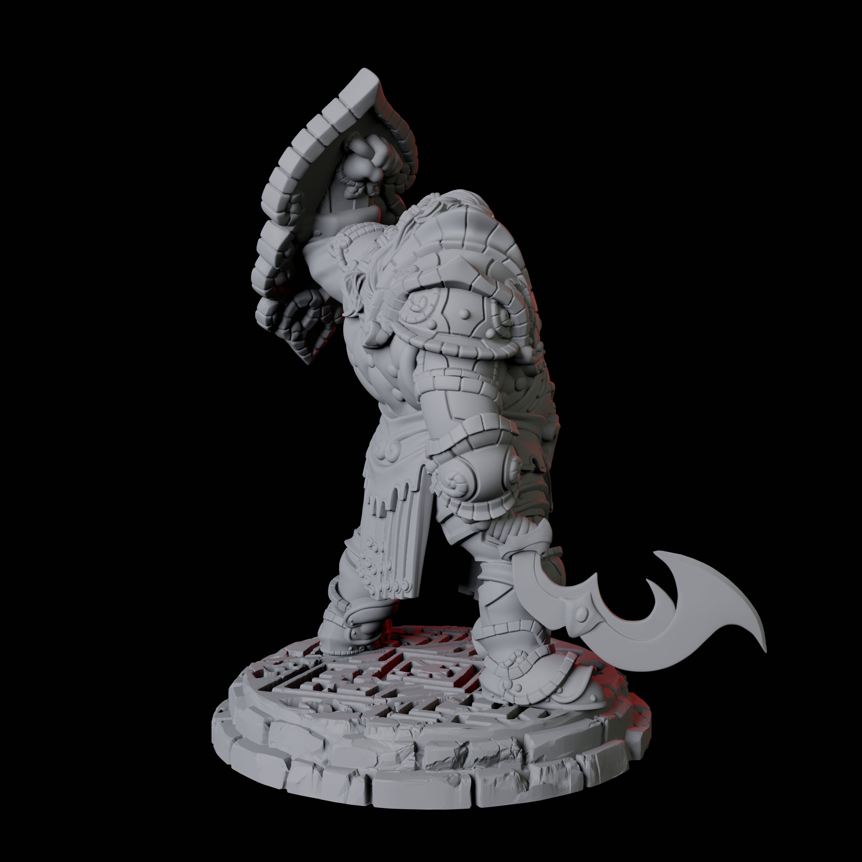 Heavy Armoured Dwarf Warrior A Miniature for Dungeons and Dragons, Pathfinder or other TTRPGs