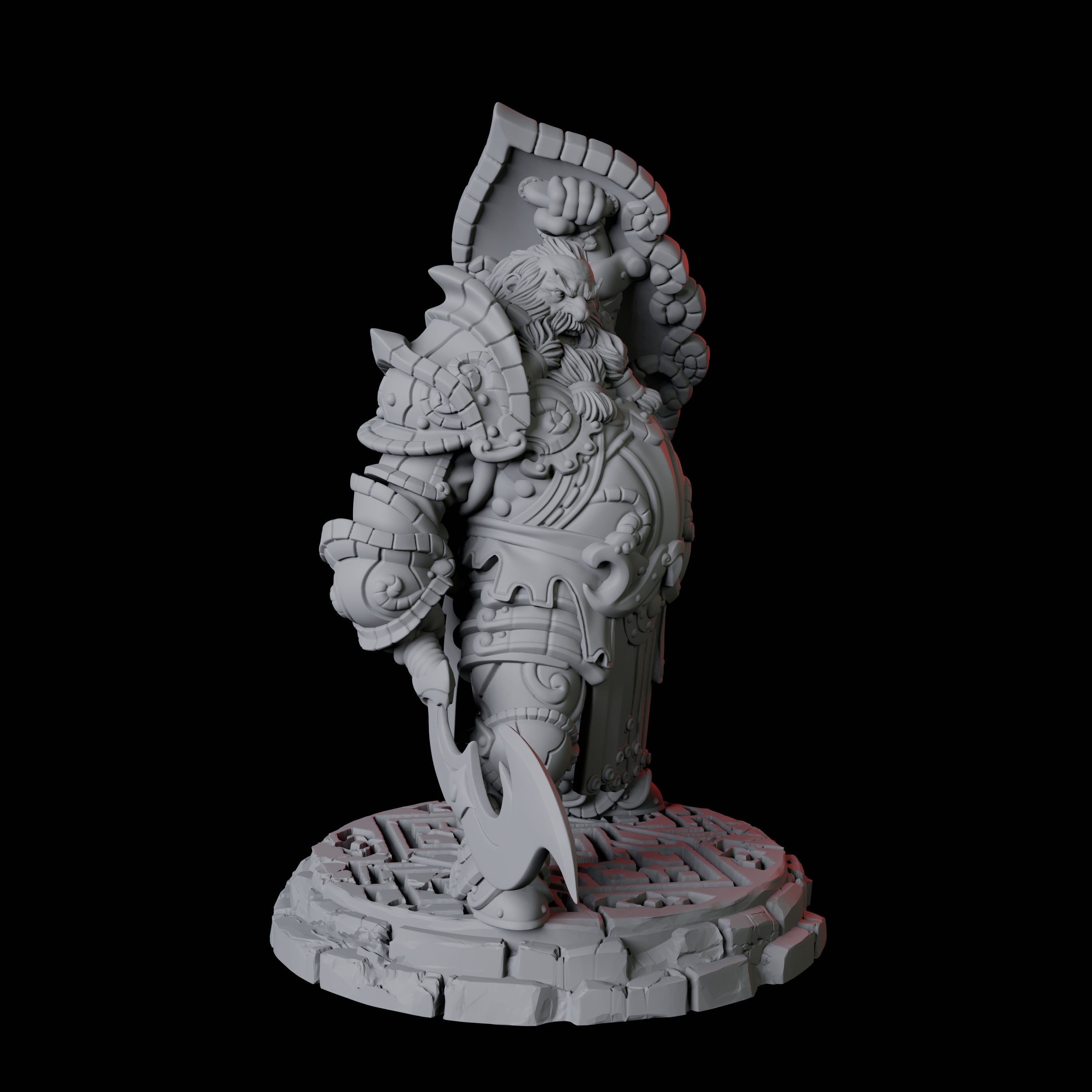 Heavy Armoured Dwarf Warrior A Miniature for Dungeons and Dragons, Pathfinder or other TTRPGs