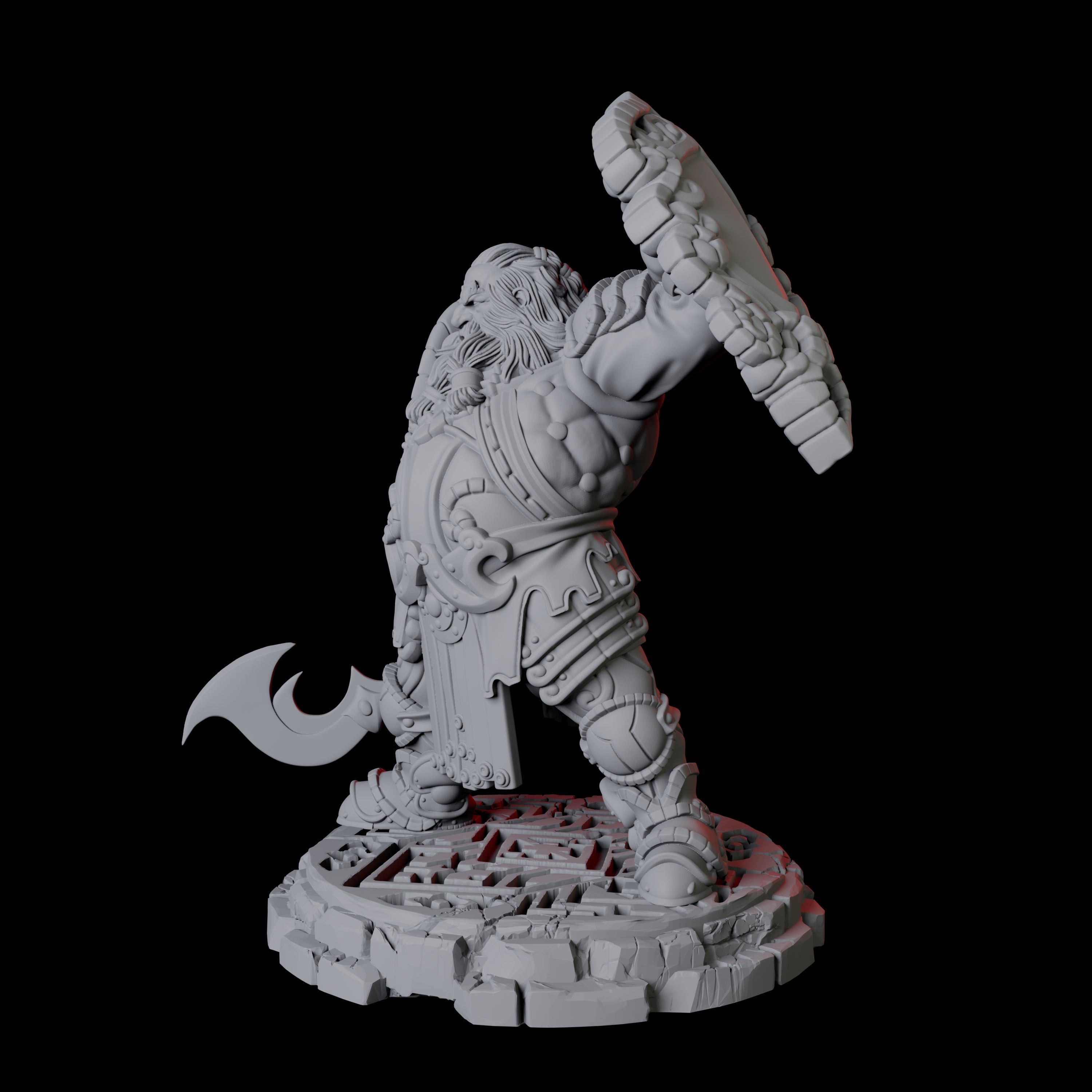 Heavy Armoured Dwarf Warrior A Miniature for Dungeons and Dragons, Pathfinder or other TTRPGs