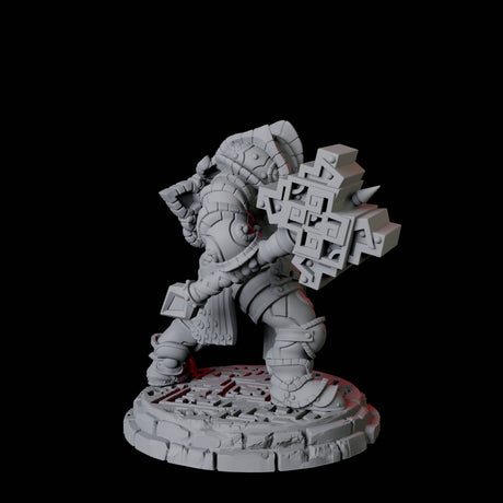 Heavy Armoured Dwarf Warrior B Miniature for Dungeons and Dragons, Pathfinder or other TTRPGs
