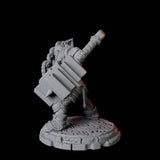 Heavy Armoured Dwarf Warrior C Miniature for Dungeons and Dragons, Pathfinder or other TTRPGs
