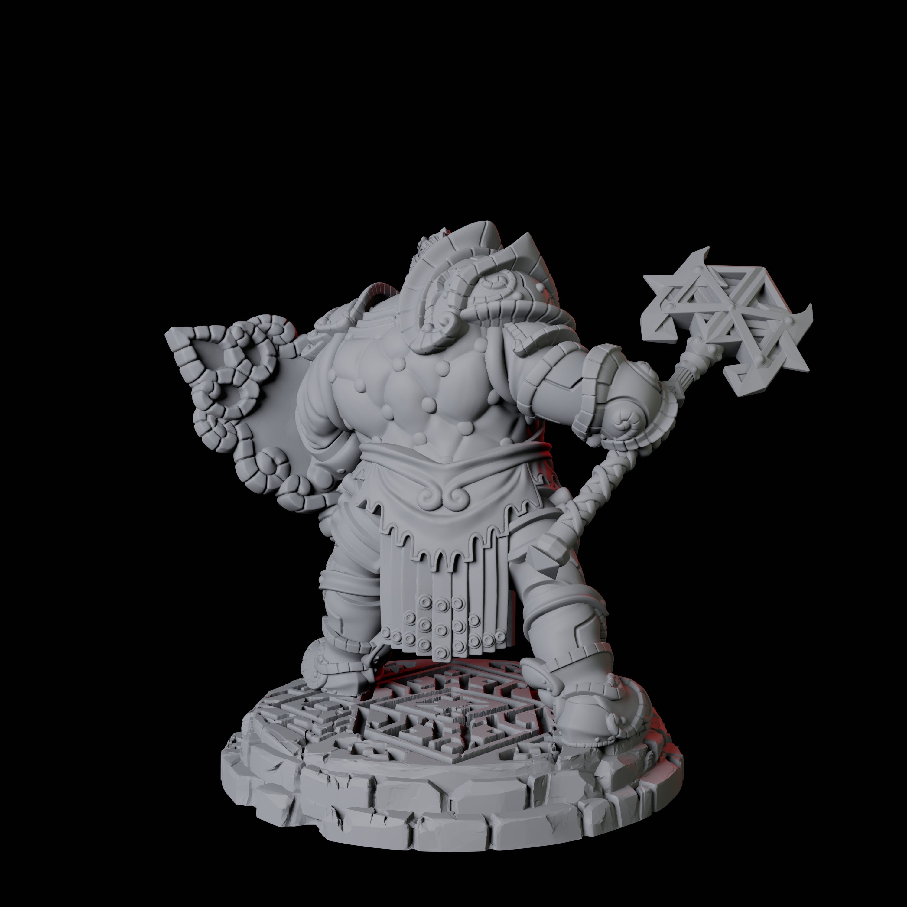 Heavy Armoured Dwarf Warrior D Miniature for Dungeons and Dragons, Pathfinder or other TTRPGs