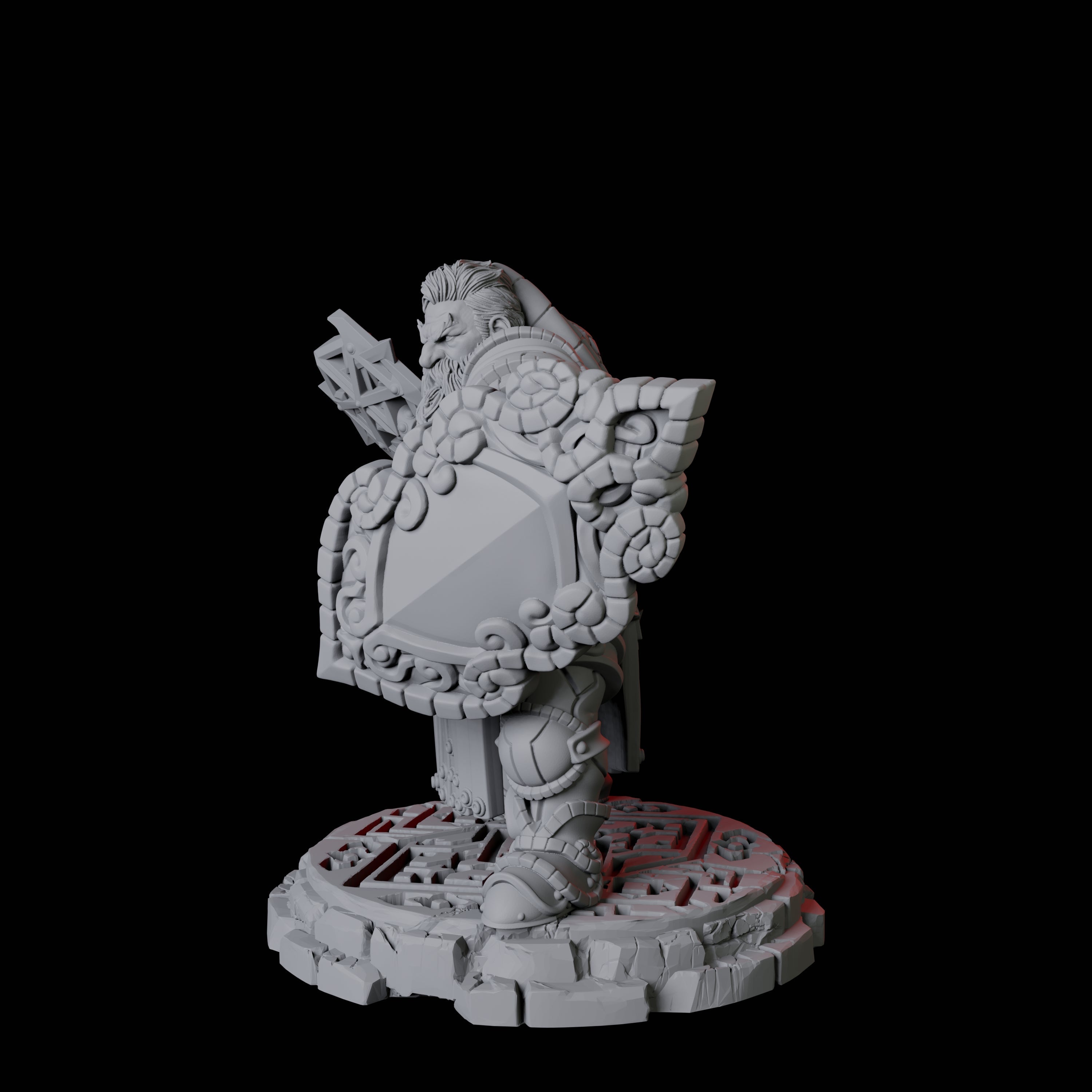 Heavy Armoured Dwarf Warrior D Miniature for Dungeons and Dragons, Pathfinder or other TTRPGs