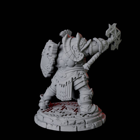 Heavy Armoured Dwarf Warrior E Miniature for Dungeons and Dragons, Pathfinder or other TTRPGs