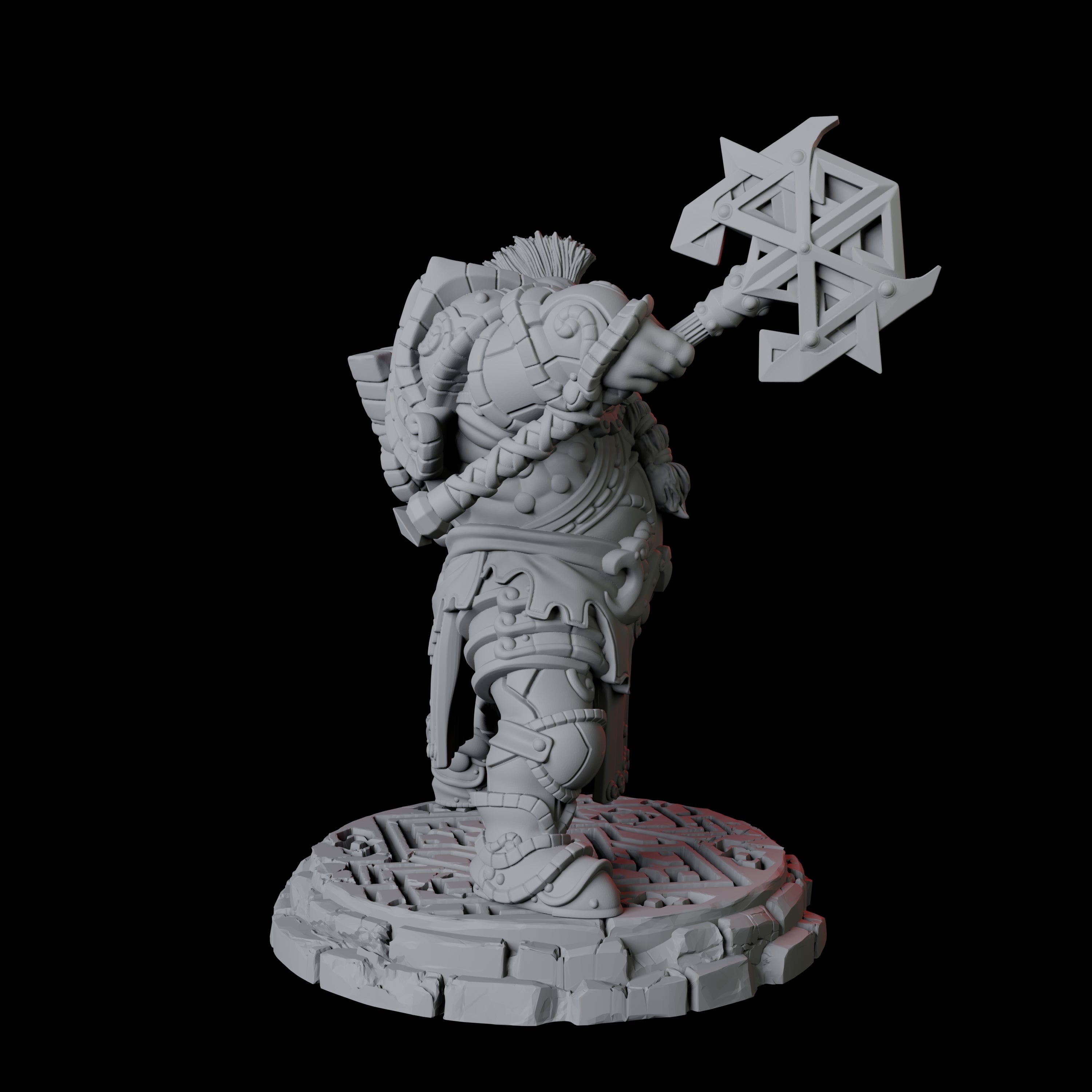 Heavy Armoured Dwarf Warrior E Miniature for Dungeons and Dragons, Pathfinder or other TTRPGs