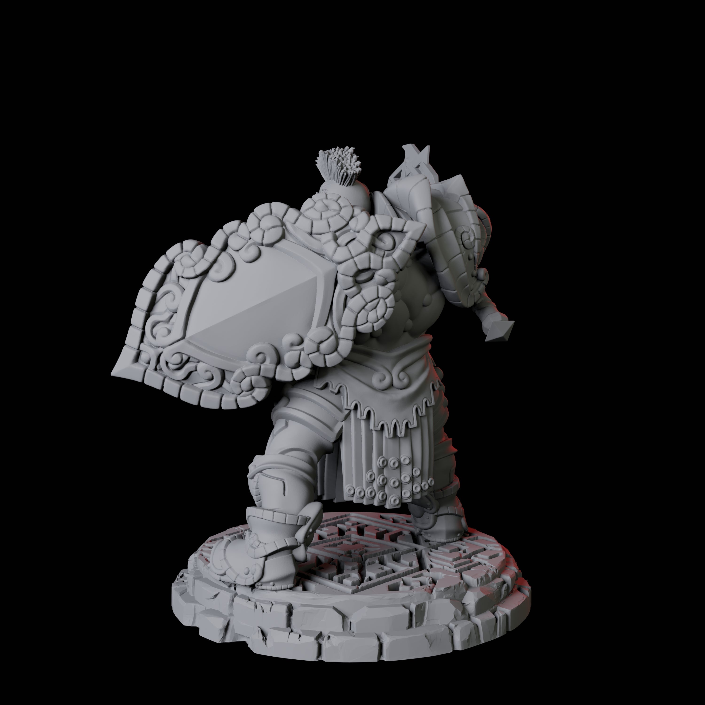 Heavy Armoured Dwarf Warrior E Miniature for Dungeons and Dragons, Pathfinder or other TTRPGs
