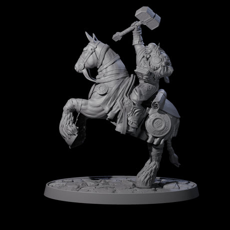 Heavy Cavalry of the Flames A Miniature for Dungeons and Dragons, Pathfinder or other TTRPGs