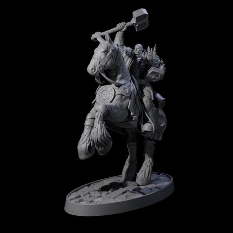 Heavy Cavalry of the Flames A Miniature for Dungeons and Dragons, Pathfinder or other TTRPGs