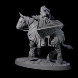 Heavy Cavalry of the Flames B Miniature for Dungeons and Dragons, Pathfinder or other TTRPGs