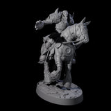 Heavy Cavalry of the Flames B Miniature for Dungeons and Dragons, Pathfinder or other TTRPGs