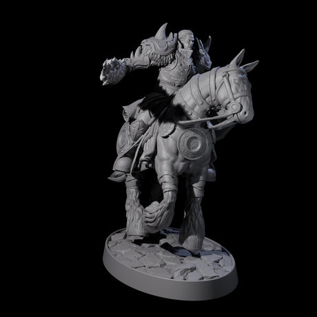 Heavy Cavalry of the Flames B Miniature for Dungeons and Dragons, Pathfinder or other TTRPGs