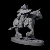 Heavy Cavalry of the Flames B Miniature for Dungeons and Dragons, Pathfinder or other TTRPGs