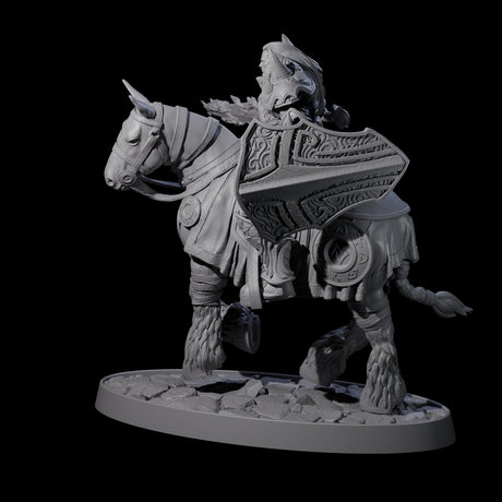 Heavy Cavalry of the Flames B Miniature for Dungeons and Dragons, Pathfinder or other TTRPGs