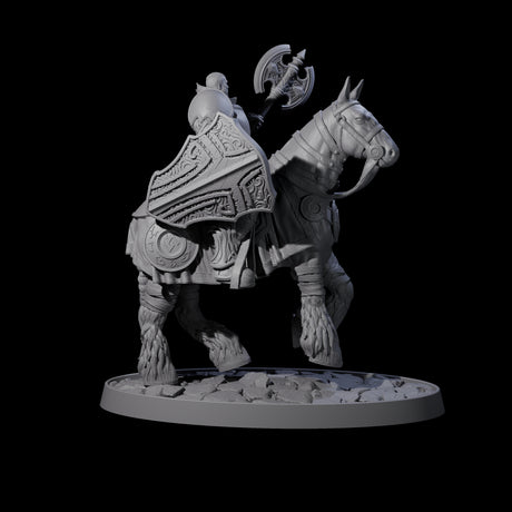Heavy Cavalry of the Flames C Miniature for Dungeons and Dragons, Pathfinder or other TTRPGs
