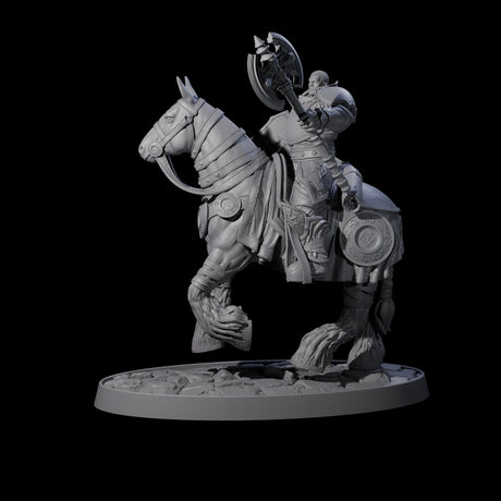 Heavy Cavalry of the Flames C Miniature for Dungeons and Dragons, Pathfinder or other TTRPGs